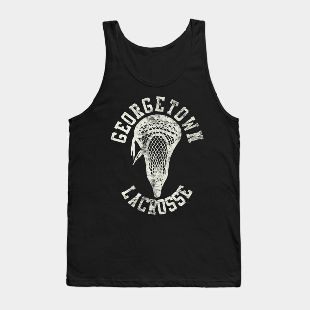 Georgetown Lacrosse Vintage Stickhead Tank Top by tropicalteesshop